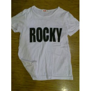 ROCKY運動風白色棉T